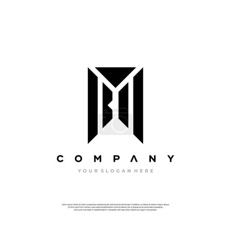 Letter BM logo Design premium