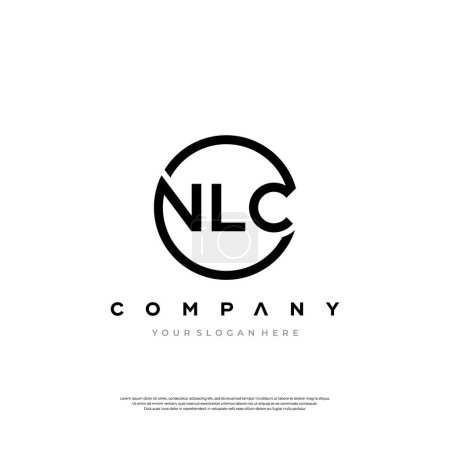 A sleek NLC monogram encircled for a modern corporate identity