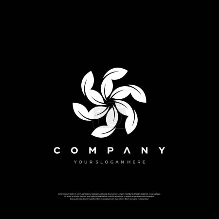 A striking logo design featuring a stylized flower-like symbol above the brand name, evoking elegance and sophistication.