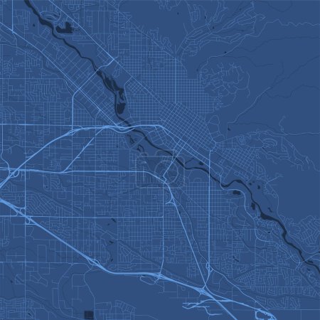 Ilustración de Blue Boise map, Idaho, mapa detallado de la municipalidad. panorama del horizonte. Mapa turístico gráfico decorativo del territorio de Boise. Ilustración vectorial libre de regalías. - Imagen libre de derechos