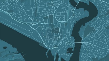 Illustration for Southampton background map, urban area - Royalty Free Image
