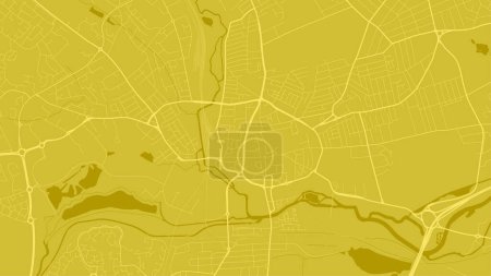 Ilustración de Mapa detallado de Northampton amarillo - Imagen libre de derechos