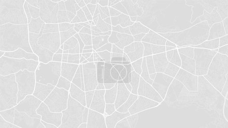 Illustrazione per Mappa Addis Abeba, Etiopia, poster della città bianco e grigio chiaro. Mappa vettoriale con strade e acqua. Proporzione Widescreen, tabella di marcia per la progettazione digitale piatta. - Immagini Royalty Free