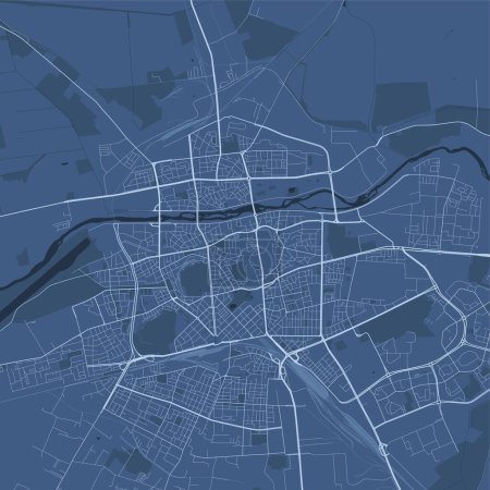 Téléchargez les illustrations : Grande carte de Plovdiv, zone urbaine - en licence libre de droit