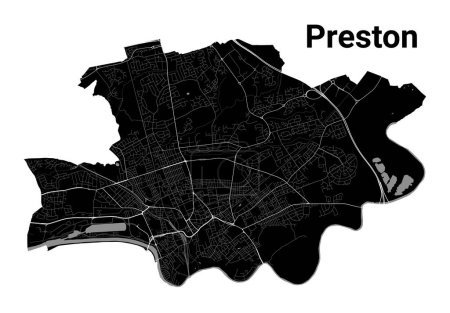 Mapa de Black Preston, zona administrativa detallada