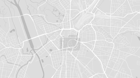 Téléchargez les illustrations : Carte de Leipzig, Allemagne. Carte de ville détaillée, frontière de la zone métropolitaine. - en licence libre de droit