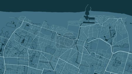 Téléchargez les illustrations : Carte de La Haye, Pays-Bas. Carte de rue de la ville vectorielle, zone municipale. - en licence libre de droit