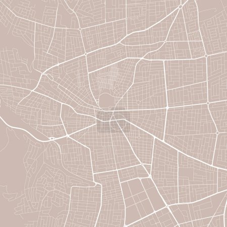 Irbid map, Jordan. Vector city streetmap, municipal area.