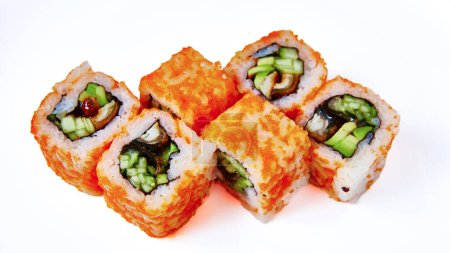 Photo for Sushi california roll with in caviar - Royalty Free Image