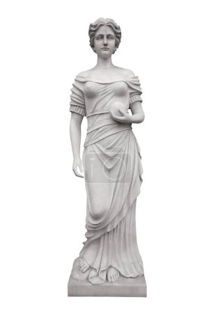 Foto de Marble statue of Aphrodite isolated on white background with clipping path - Imagen libre de derechos