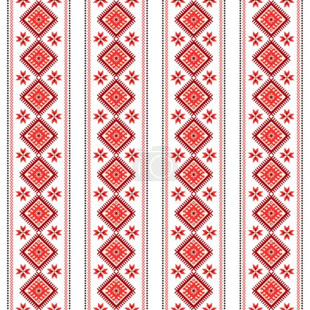 Illustration for Ukraine Embroidery Seamless Pattern Floral - Royalty Free Image