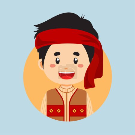 Illustration for Avatar of a Armenians Character - Royalty Free Image