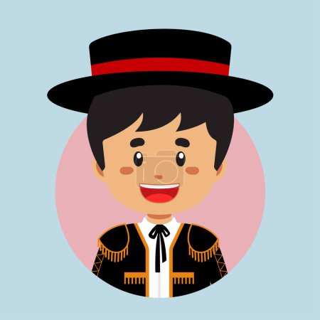 Illustration for Avatar of a Spanish Character - Royalty Free Image