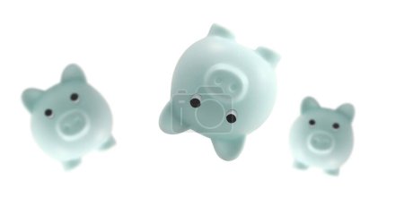 Photo for Piggy bank on space for text. saving money, crisis. Business or Retirement Savings, Finance - Royalty Free Image