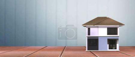 Foto de House Model hay espacio. Home Eco e Inmobiliaria Concepto - Imagen libre de derechos