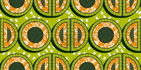 Ilustración de Círculo y línea geométrica Patrón de tela africana de fondo, diseño abstracto, superposición dibujada a mano de arte textil tribal. arte de moda adecuado para la impresión de telas y ropa. - Imagen libre de derechos