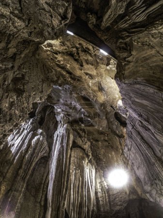Cueva de Las Gixas, Villana, Pyrenees, Huesca, Aragon, Spain. Cave that can be visited in Villanua