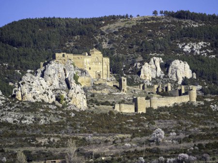 Burg von Loarre Romanische mittelalterliche romanische Verteidigungsbefestigung Huesca Aragon (automatische Übersetzung)