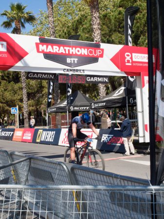 Photo for Cambrils Catalonia Spain 04/21/2024 second Marathoncup BTT in Cambrils. mountain bike competition for the population. Mountain bike. Cambrils holiday city - Royalty Free Image