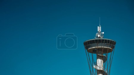 Photo for Kashubian Eye, Gniewino. A Majestic view of Poland Landscape. A 44 meters viewing tower in Gniewino, Pomeranian, Poland. - Royalty Free Image