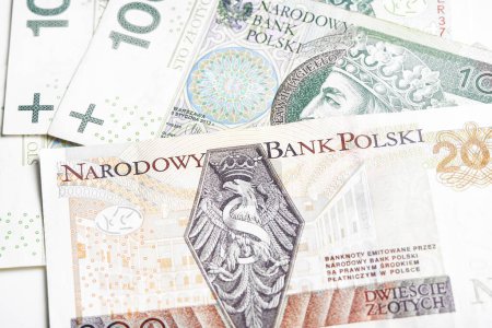 Photo for Close up of new Polish banknotes zloty - Royalty Free Image
