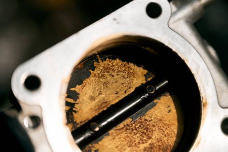 Dirty car engine throttle valve repair