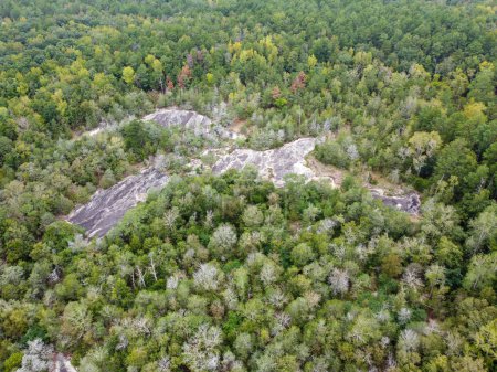 Foto de Cuarenta Acre Rock cerca de Kershaw, Carolina del Sur visto desde arriba - Imagen libre de derechos