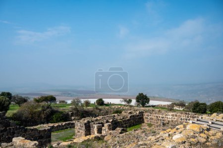Photo for Belvoir Fortress Kochav HaYarden Star of the Jordan is a Crusader fortress in northern Israel, on a hill 20 kilometres south of the Sea of Galilee. High quality 4k footage - Royalty Free Image