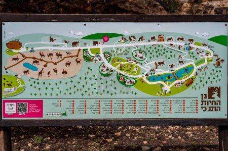 Foto de Firma con mapa zoológico bíblico Jerusalén en Israel. Foto de alta calidad - Imagen libre de derechos