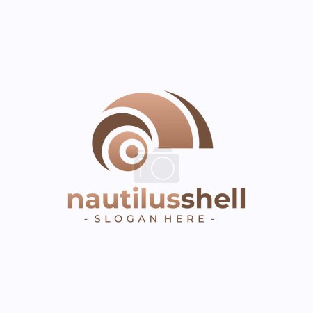 Ilustración de Nautilus logo vector. Plantilla de diseño de concepto Seashell. - Imagen libre de derechos