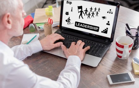Photo for Leadership concept shown on a laptop screen - Royalty Free Image