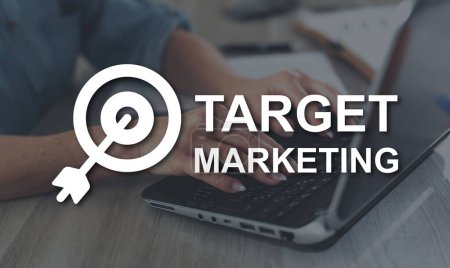 Photo for Target marketing concept illustrated by a picture on background - Royalty Free Image