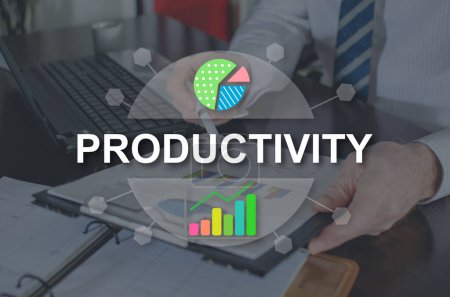 Produktivitätskonzept veranschaulicht durch ein Bild auf Hintergrund