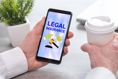 Ecran Smartphone affichant un concept de protection juridique