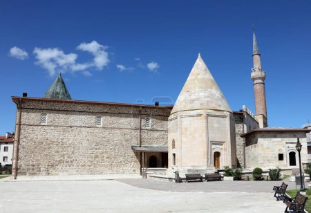 Die Beysehir Esrefoglu Moschee steht auf der UNESCO-Liste des Weltkulturerbes. Die Moschee wurde im Mittelalter erbaut. Beysehir, Konya, Türkei. 
