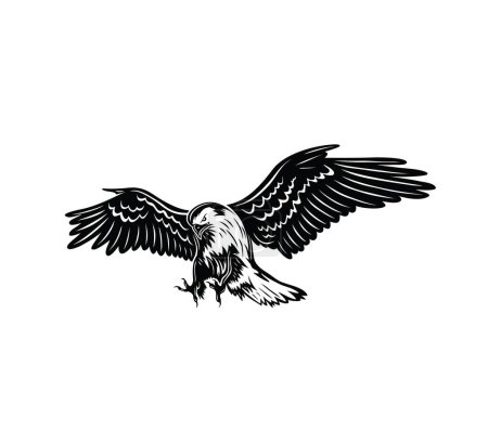  Eagle Silhouette, design vectoriel d'art