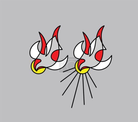Téléchargez les illustrations : Holy spirit Fire Line, design vectoriel d'art - en licence libre de droit