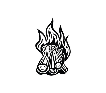 Bonfire Icon, Kunst-Vektor-Design