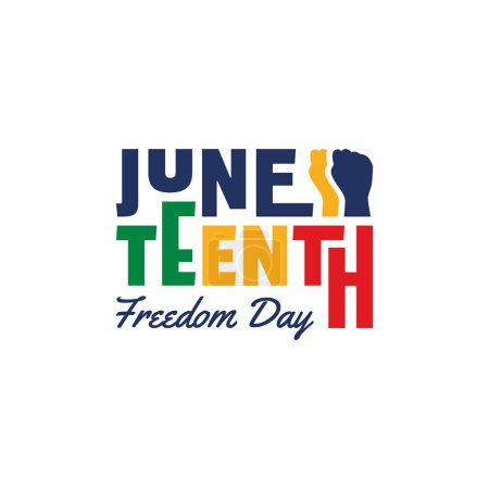 Diseño del Día de la Libertad Juneteenth Tipografía simple para Banner Event Historia y patrimonio afroamericanos