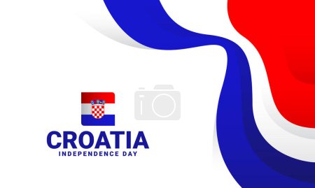 Illustration for Croatia Independence day event celebrate - Royalty Free Image