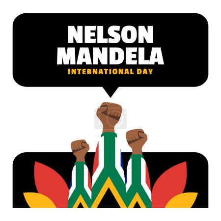 Ilustración de Nelson Mandela día evento fondo ilustración - Imagen libre de derechos
