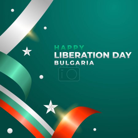 Illustration for Bulgaria Liberation Day Vector Design Template - Royalty Free Image