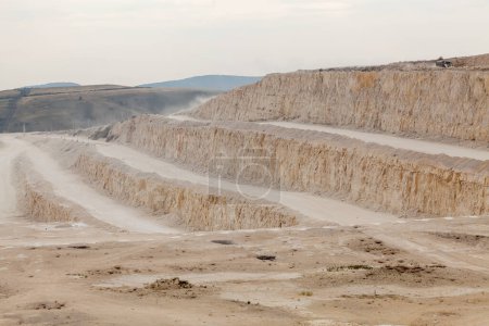 Photo for Opencast mining quarry. Stone quarry - Royalty Free Image
