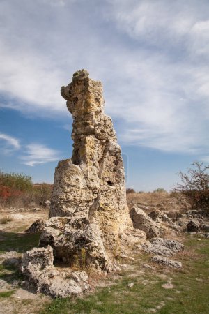 Photo for Stone Forest near Varna, Bulgaria, Pobiti kamani, rock phenomenon - Royalty Free Image