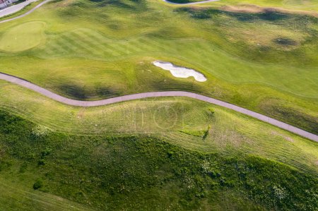 Photo for Aerial view of a beautiful green golf course - Royalty Free Image