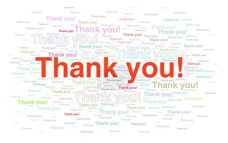 Photo for Lot of colorful Thank you words pastel color in  chaotic order vector background illustration - Royalty Free Image