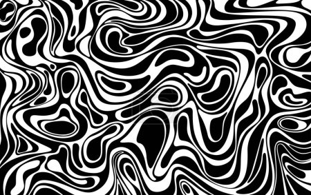 Vector illustration background full page texture curved elegant lines black and white color