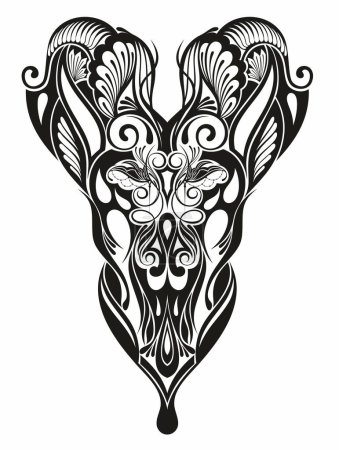 Ilustración de Tatuaje de manga de ornamento maorí. Estilo polinesio indígena antiguo - Imagen libre de derechos