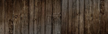 Photo for Dark wooden texture. Long wood planks texture background.Wood background and banner. Floor background. Old rustic dark grunge wooden texture. - Royalty Free Image