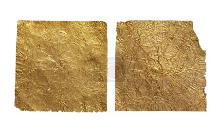 Photo for Gold crumpled texture background. Abstract banner with shine gold.  Flat lay mockup design. Golden paper texture sheet abstract background, wrapping texture. - Royalty Free Image